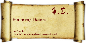 Hornung Damos névjegykártya